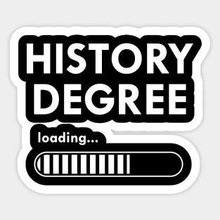 History Degree Loading Sticker